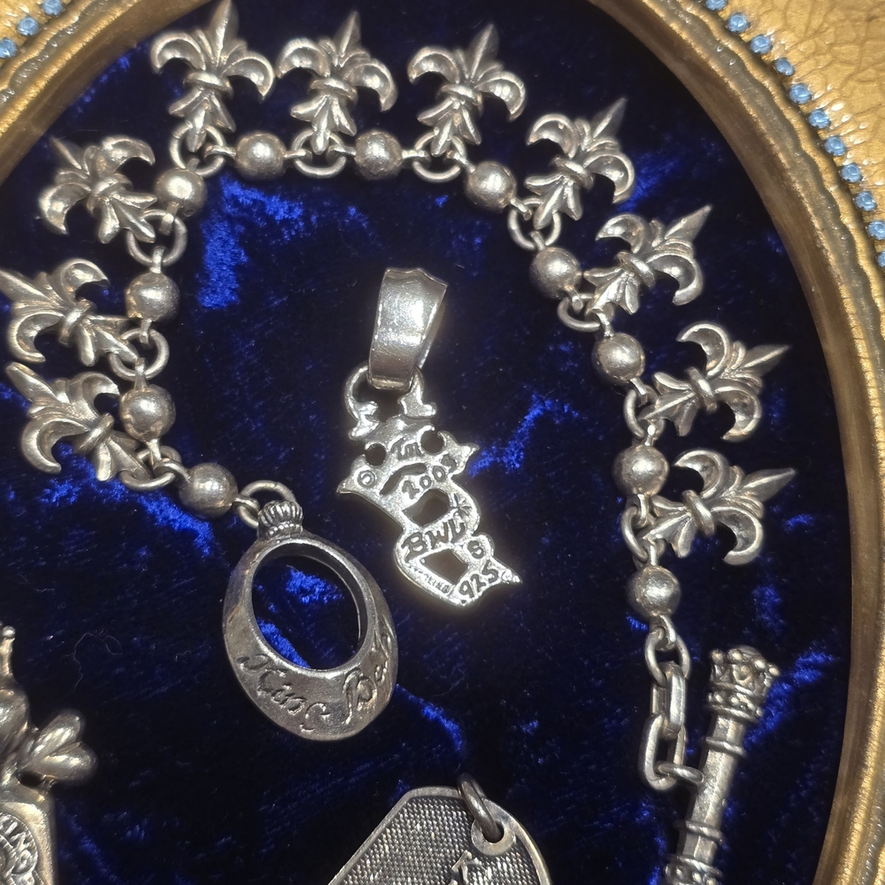King Baby Studio Silver Fleur-de-Lis Bracelet - Picture 6 of 15